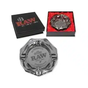 RAW GLASS ASHTRAY